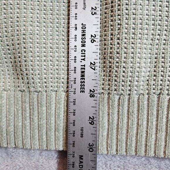 Tasso Elba Pullover Sweater Mens XL Green Cotton Career Office Hipster Retro Dad - Picture 3 of 11